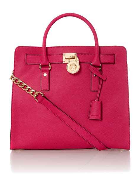 michael kors hamilton tote bag pink